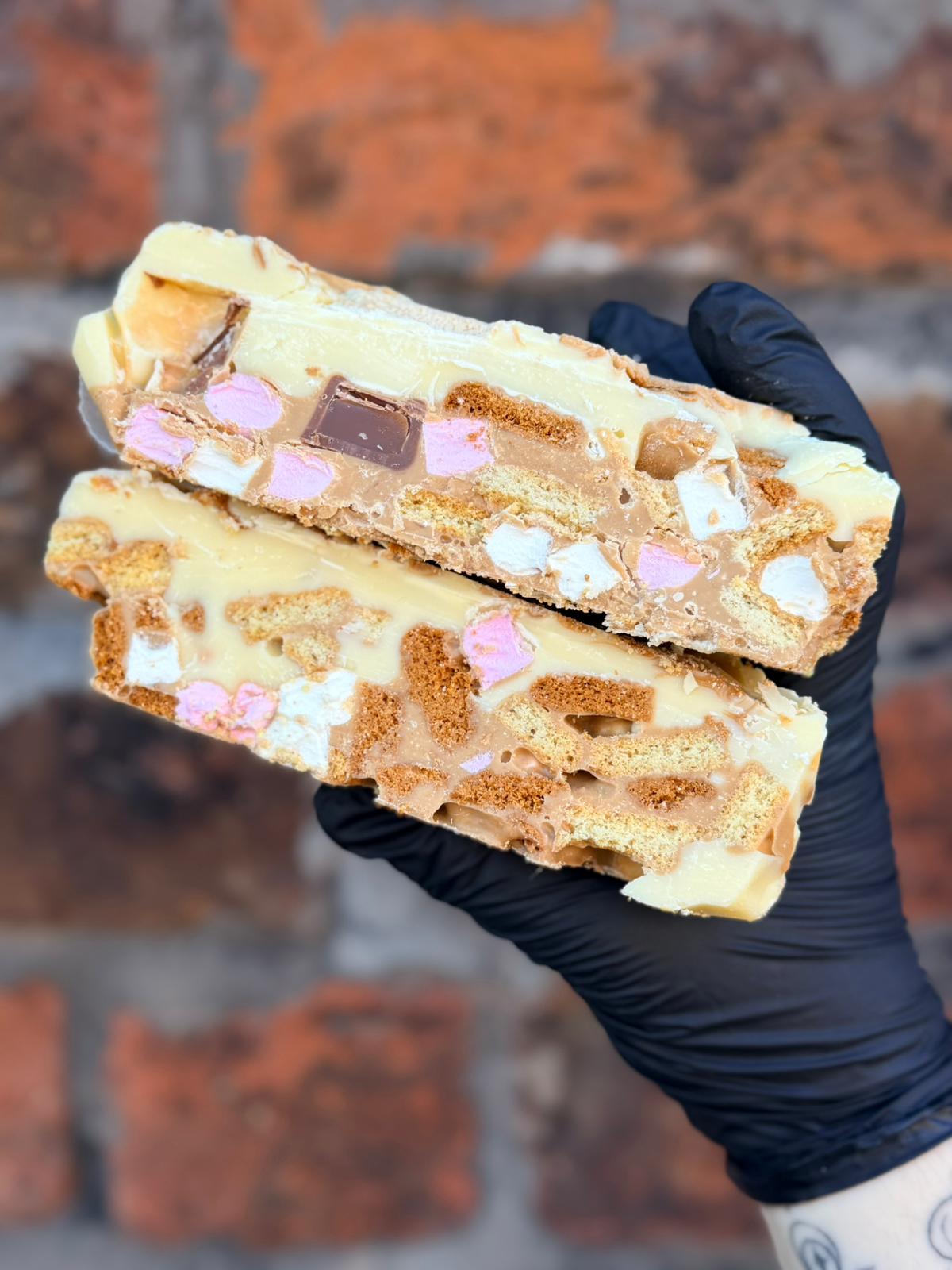 Biscoff and White Chocolate Rocky Road